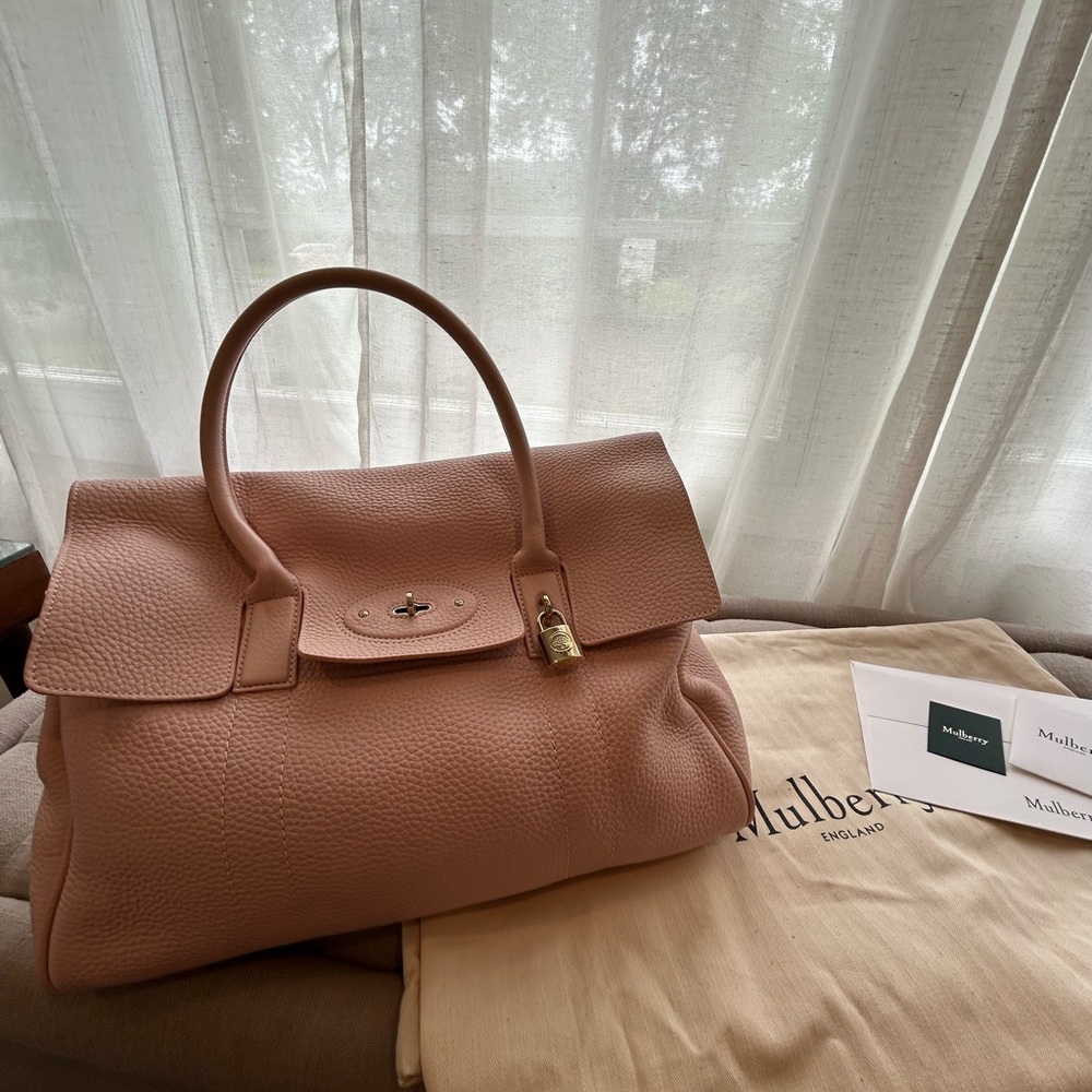 Mulberry Bayswater ice pink Leather Satchel
